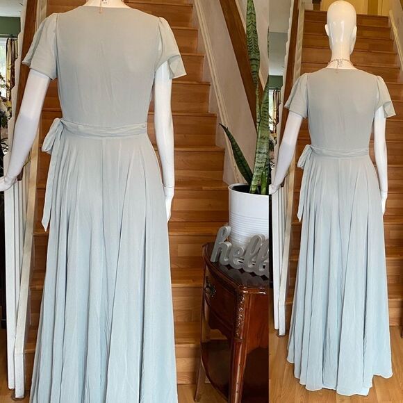 ANTHROPOLOGIE x BHLDN Oralee Dress morning mist - Picture 4 of 9